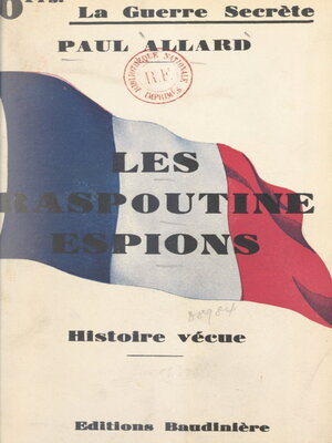 cover image of Les Raspoutine espions